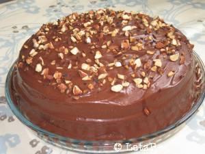 Chokladtårta med grädde och mandel recept