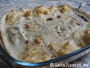 Recept på fiskgratäng med dill och potatismos Fiskgratäng med dill och potatismos