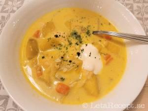 Recept på krämig fisksoppa Krämig fisksoppa