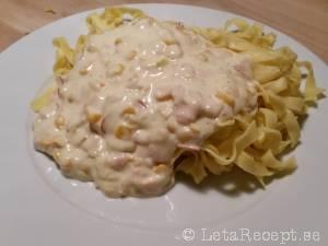 Skinksås med pasta recept